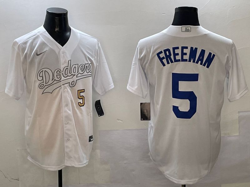 Men Los Angeles Dodgers #5 Freeman White Fashion Edition Game 2025 Nike MLB Jersey style 8